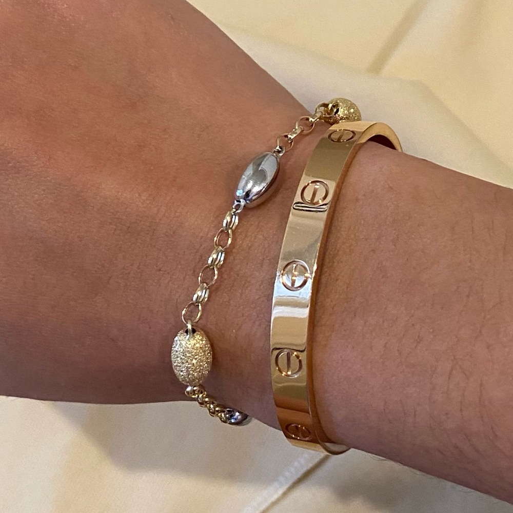 SOLD 18k yellow and white gold bracelet